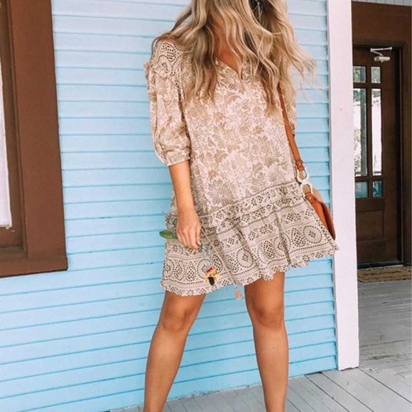 Old Khaki floral dress (A)
